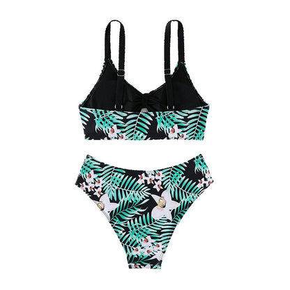 Printed Split Swimsuit Women's Sling